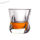 Dlight Decor Spiral Square Glass Cup Set 170ml (1pc/2pc) Cocktail Glasses