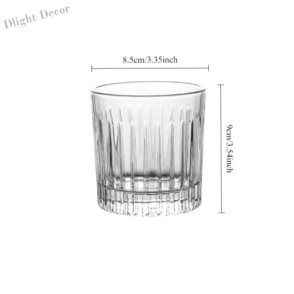 Dlight Decor Striped Whisky Glass 290ml or 335ml 335ml / 1pcs Cocktail Glasses