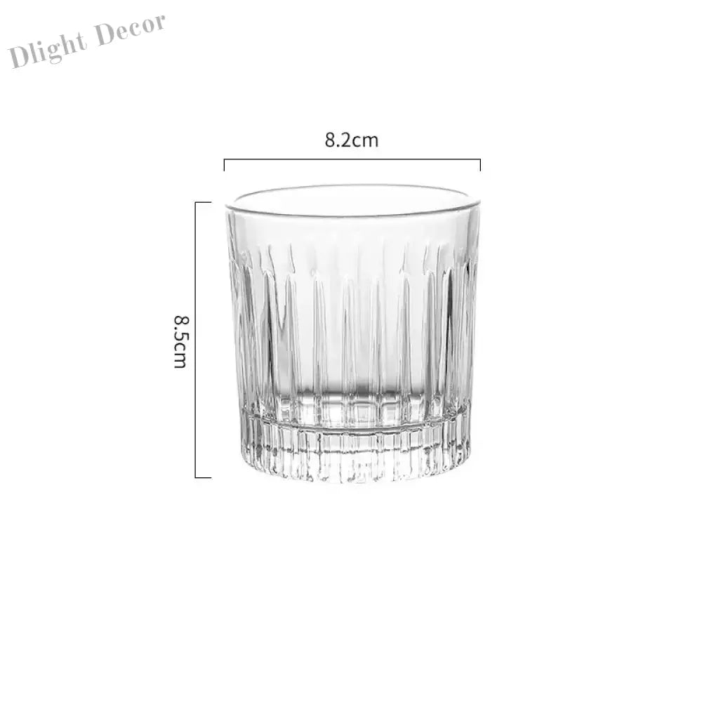 Dlight Decor Striped Whisky Glass 290ml or 335ml 290ml / 1pcs Cocktail Glasses