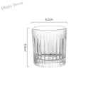 Dlight Decor Striped Whisky Glass 290ml or 335ml 290ml / 1pcs Cocktail Glasses
