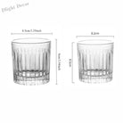 Dlight Decor Striped Whisky Glass 290ml or 335ml Cocktail Glasses