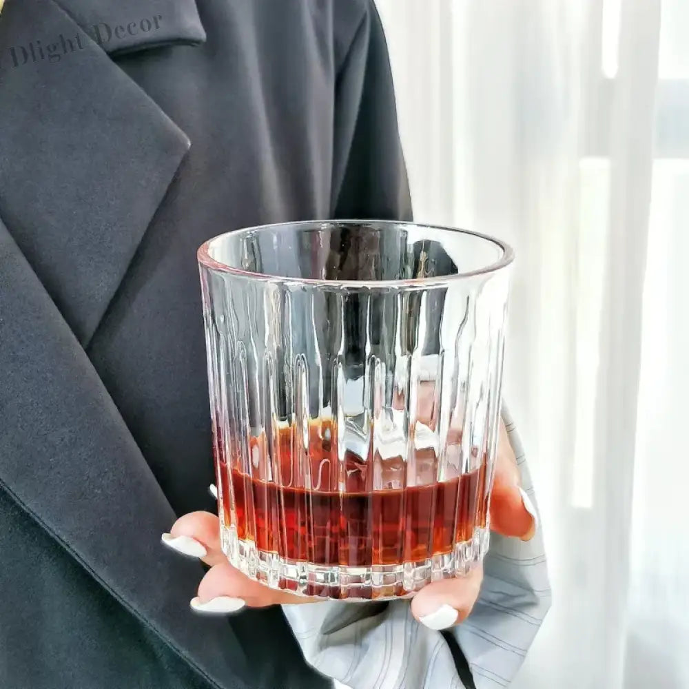 Dlight Decor Striped Whisky Glass 290ml or 335ml Cocktail Glasses