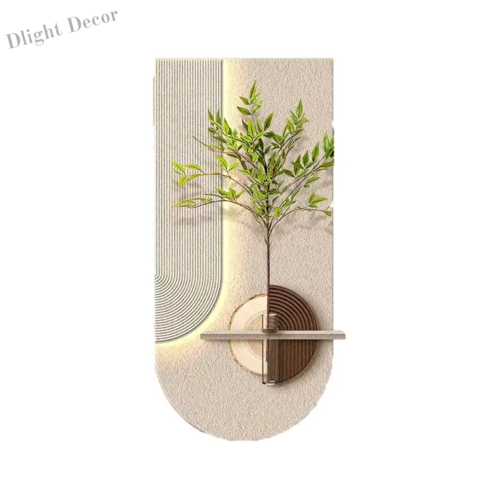 Dlight Decor Vase Plant Wall Lamp for Entry Spaces Wall Art