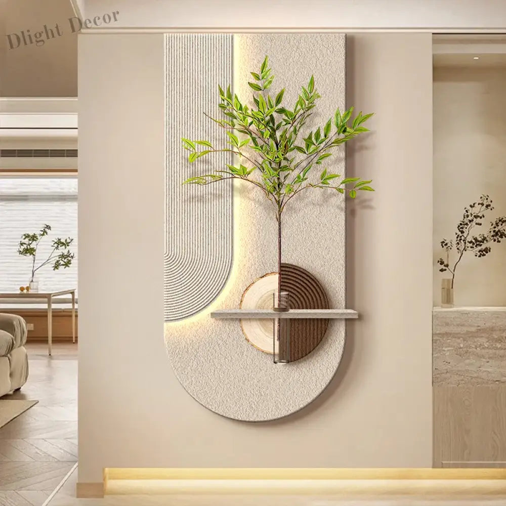 Dlight Decor Vase Plant Wall Lamp for Entry Spaces Wall Art