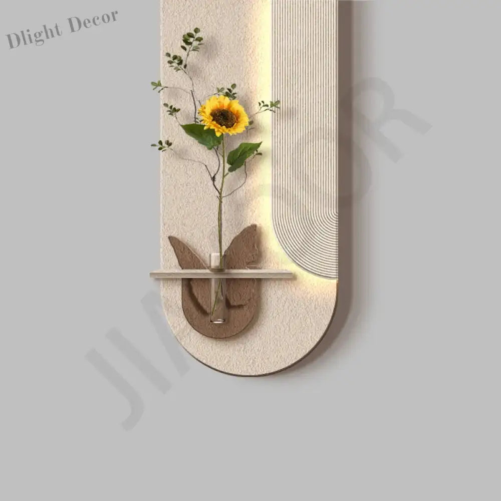 Dlight Decor Vase Plant Wall Lamp for Entry Spaces B / H140CM-W70CM / Remote dimming|AU Plug Wall Art