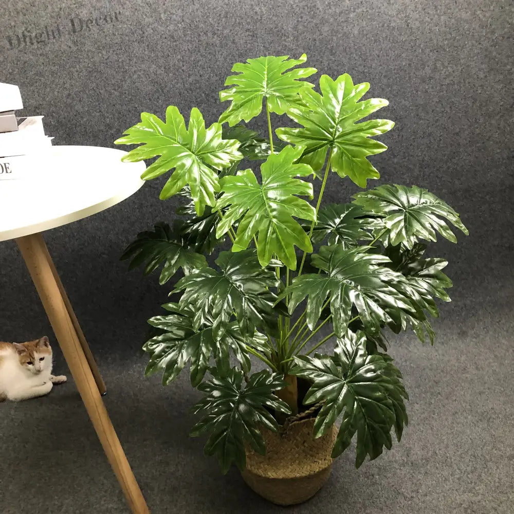 Dlight Decor White Monstera Palm for Bold Floor Styling