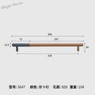 Dual tone Long Kitchen Cabinet Handles – Multicolor Wardrobe and Drawer Knobs Gray brown 320mm Handles