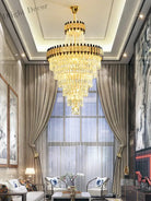 Duplex Building Chandelier - Post - Modern Light Luxury Crystal Elegance For Villas Living Rooms