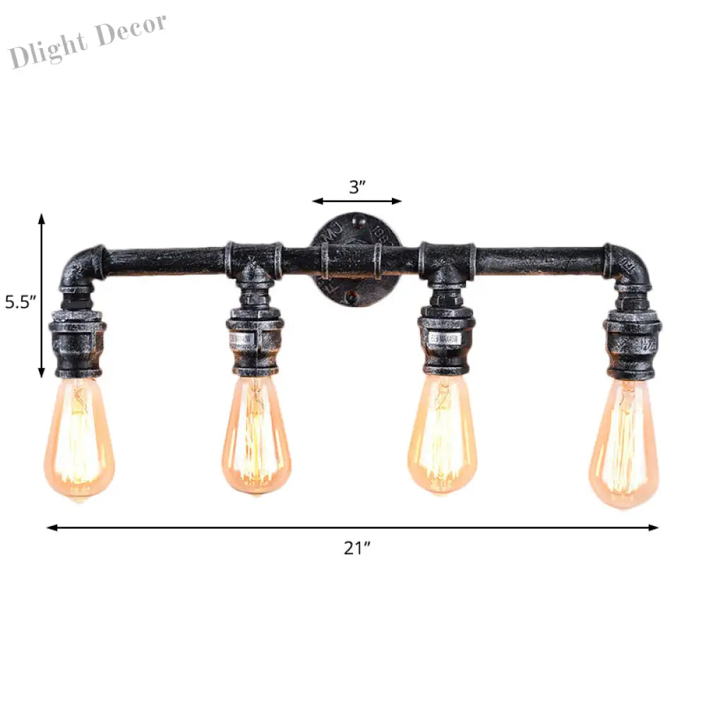 Eden Your Space With Industrial Charm: The 4 - Bulb Wall Sconce