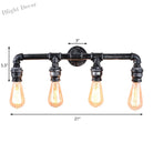 Eden Your Space With Industrial Charm: The 4 - Bulb Wall Sconce