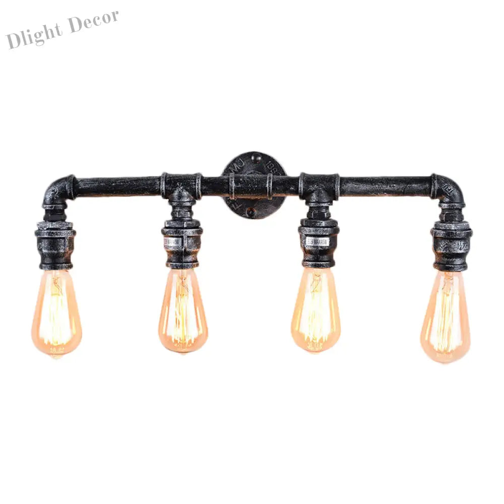 Eden Your Space With Industrial Charm: The 4 - Bulb Wall Sconce