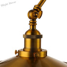 Edison’s Adjustable Embrace: Industrial Brass Swing Arm Wall Lamp