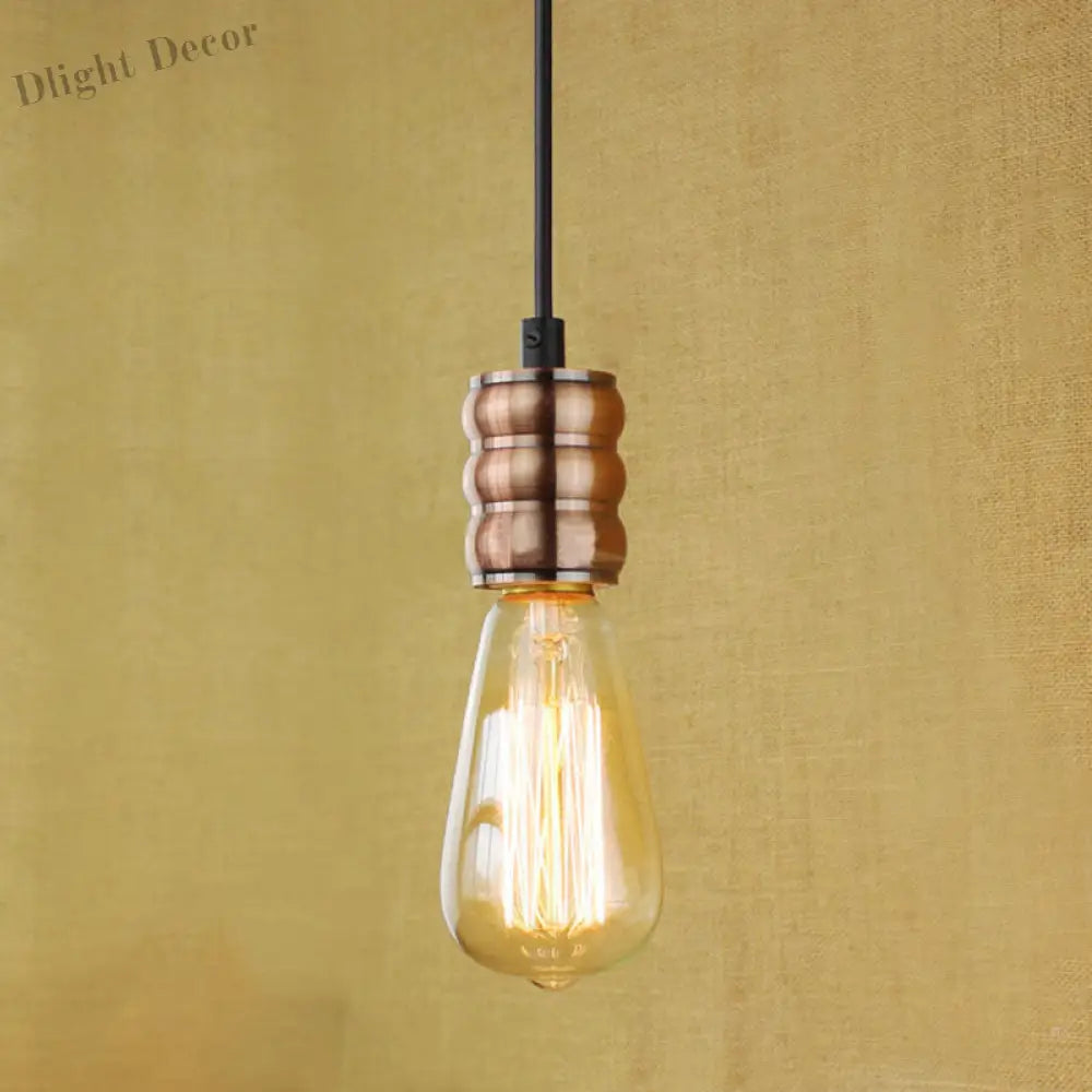 Edison’s Copper Glow: Industrial Pendant For Dimmable Ambiance