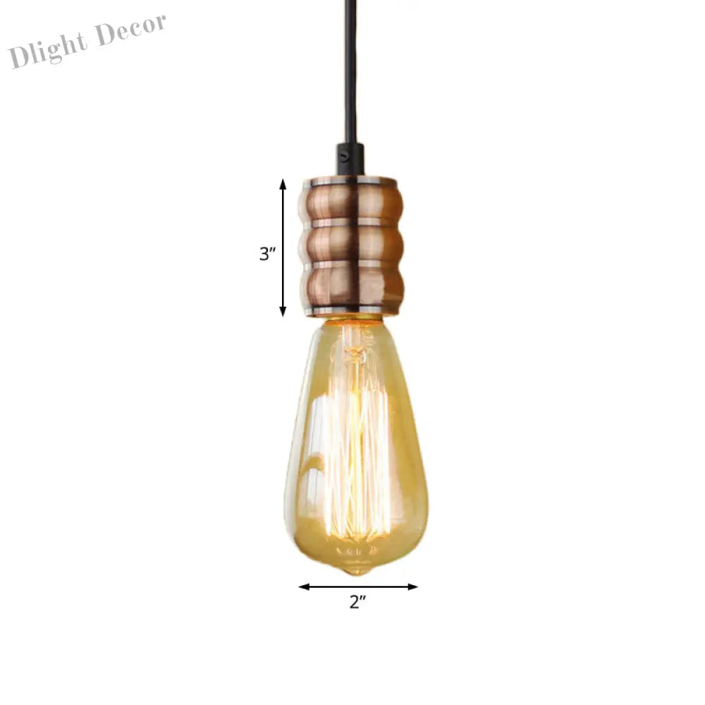 Edison’s Copper Glow: Industrial Pendant For Dimmable Ambiance