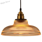 Elaina Eye - Catching Ribbed Glass Pendant Light Clear