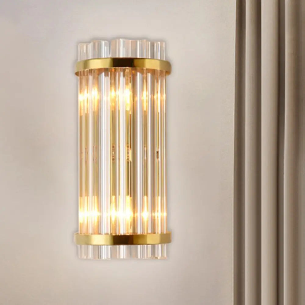 Elara’s Modern Gold Crystal Wall Sconce: Elegance Meets Functionality