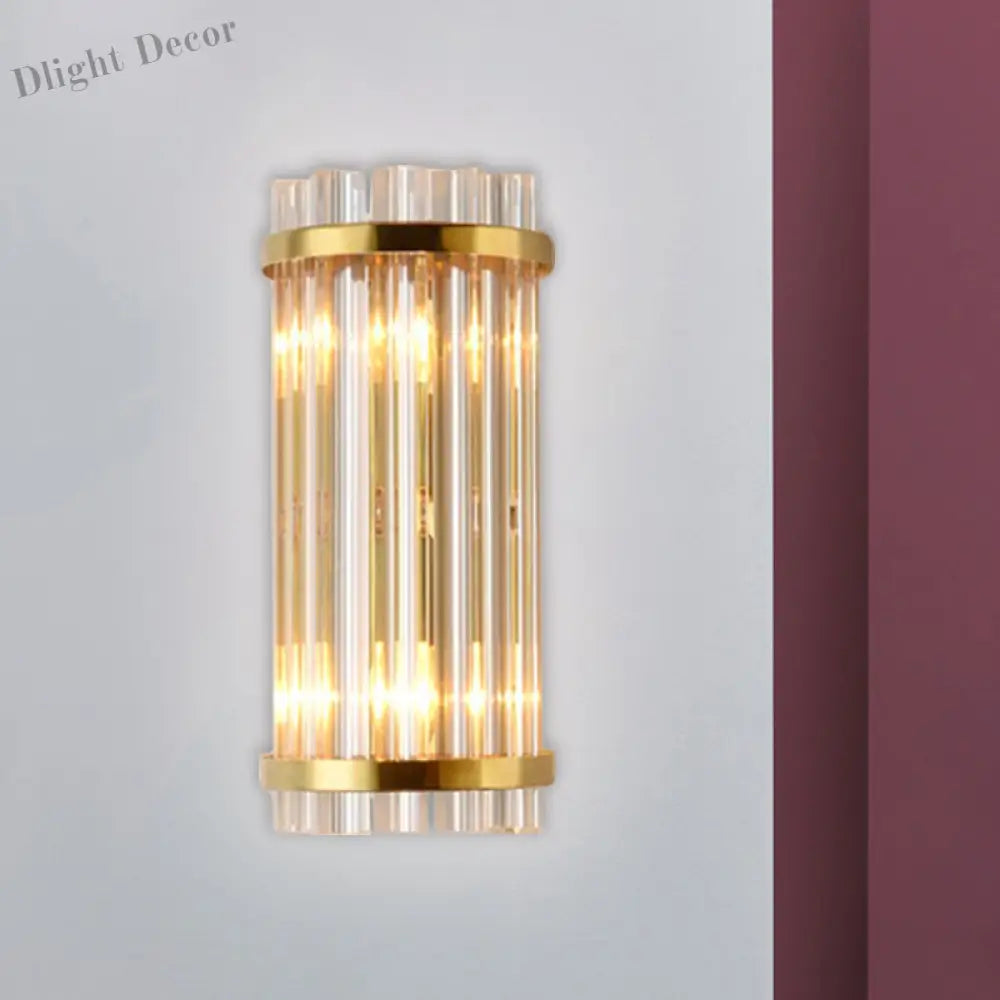 Elara’s Modern Gold Crystal Wall Sconce: Elegance Meets Functionality