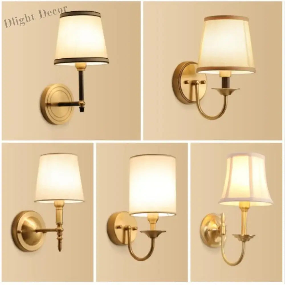 Eleanor - Full Copper American Wall Lamp Bedroom Bedside European Lighting Modern Simple Living