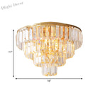 Eleanor’s Modern Crystal Chandelier: Tiered Elegance In Gold (5 Or 6 Lights)