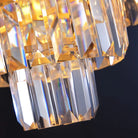 Eleanor’s Modern Crystal Chandelier: Tiered Elegance In Gold (5 Or 6 Lights)