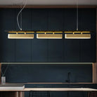 Elegant Black And Gold Led Chandelier - Contemporary Lighting For Dining Kitchen Rooms Pendant