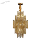 Elegant Brushed Gold Led Crystal Chandelier - A Luxury Addition To Your Modern Loft Home Decor