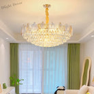 Elegant Crystal Ceiling Chandelier With Led Lighting - Luxury Home Decoration For Living Rooms