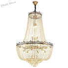 Elegant Crystal Chandelier For Duplex Buildings - A Modern Luxury Fixture Living Rooms Dining