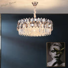 Elegant Crystal Chandelier With A Touch Of Light Luxury - Post - Modern Golden Beauty For Living