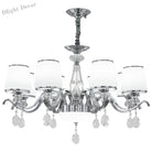 Elegant European Chrome Crystal Chandelier - A Postmodern Simple Fixture For Living Rooms Dining