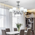 Elegant European Chrome Crystal Chandelier - A Postmodern Simple Fixture For Living Rooms Dining