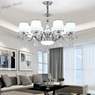 Elegant European Chrome Crystal Chandelier - A Postmodern Simple Fixture For Living Rooms Dining