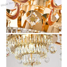 Elegant European Crystal Ceramic Chandelier - A Modern Light Luxury Fixture For Living Rooms