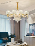 Elegant European Style Crystal Chandelier - A Light Luxury Atmosphere Fixture For Living Rooms