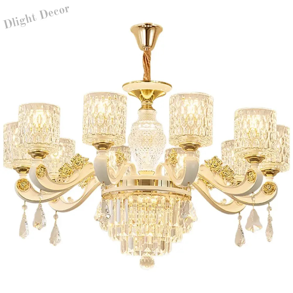 Elegant European Style Crystal Chandelier - A Light Luxury Atmosphere Fixture For Living Rooms