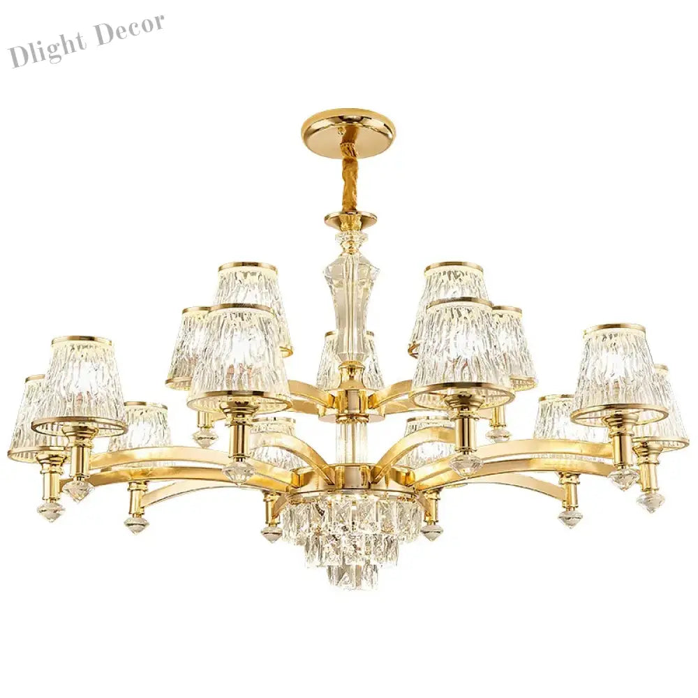 Elegant European Style Crystal Chandelier - A Modern Light Luxury Fixture For Living Rooms Bedrooms