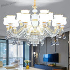 Elegant European Style Crystal Chandelier - Luxury Main Light For Living Rooms Dining And Villa