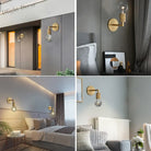 Elegant Gold Glass Wall Lamp - Post - Modern Lighting For Living Dining And More Wall Lamp