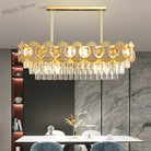 Elegant Golden Crystal Chandelier - Perfect For Master Bedrooms Living Rooms And Dining Creating An