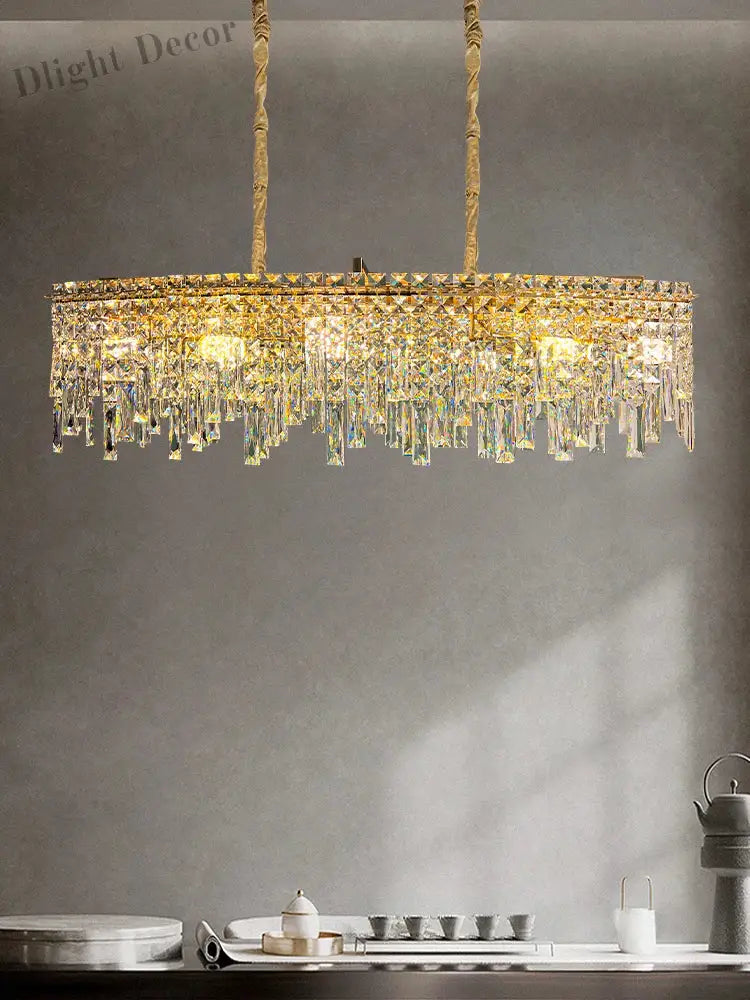 Elegant Golden Round Chandelier - A Creative New Design For Living Rooms Dining And More Chandelier