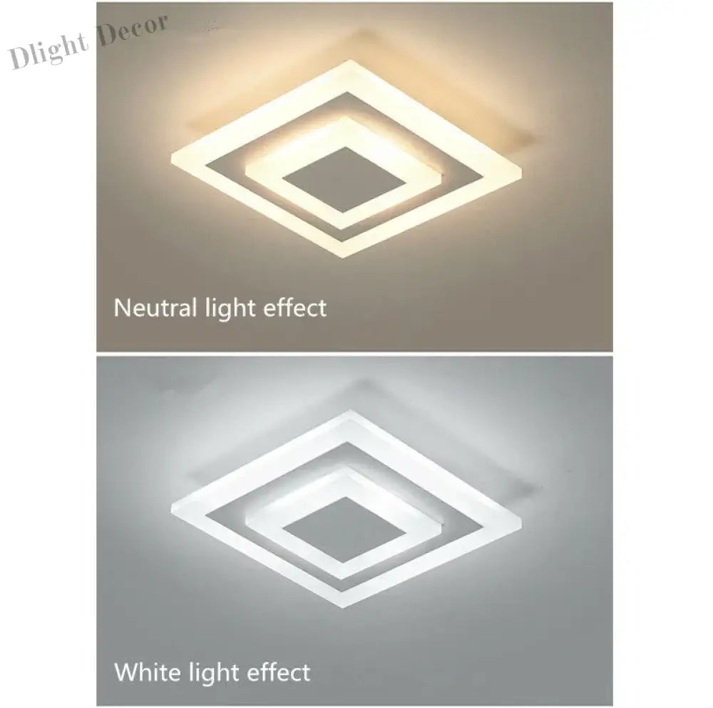 Elegant Led Acrylic Ceiling Light - Dimmable Lighting Fixture For Living Room Bedroom And More