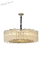 Elegant Led Crystal Chandelier For Luxurious Living Rooms - Chrome/Gold Round Design Perfect Indoor