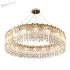 Elegant Led E14 Postmodern Gold Chandelier - A Ring Tassel Crystal Fixture For Dining Rooms Adding