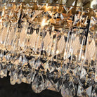 Elegant Led E14 Postmodern Gold Chandelier - A Ring Tassel Crystal Fixture For Dining Rooms Adding