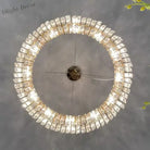 Elegant Led E14 Postmodern Gold Chandelier - A Ring Tassel Crystal Fixture For Dining Rooms Adding