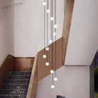 Elegant Led Staircase Chandelier - Illuminate Your Duplex Apartment With Modern Luxury Pendant