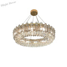 Elegant Led Transparent Crystal Chandelier - A Modern Light Luxury Fixture For Living Room Decor