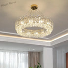 Elegant Led Transparent Crystal Chandelier - A Modern Light Luxury Fixture For Living Room Decor