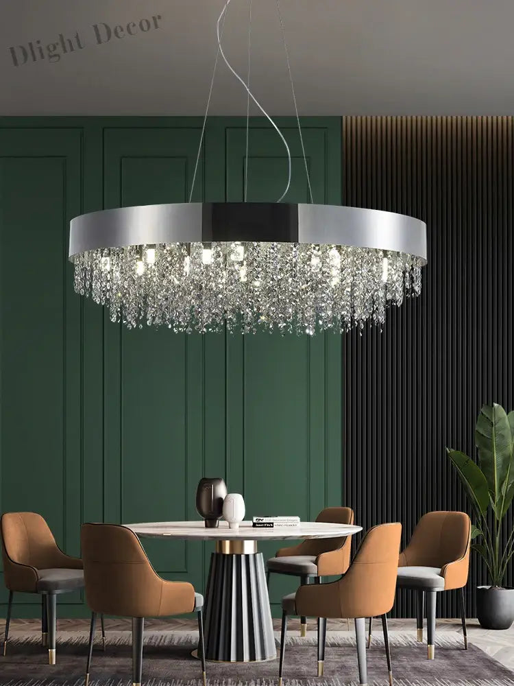 Elegant Light Luxury Crystal Chandelier - Modern Italian Creative Design For Living Rooms Bedrooms