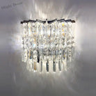 Elegant Modern Crystal Chrome Chandelier - A Luxury Glossy Fixture For Living Rooms Bedrooms And